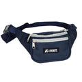 Everest Signature Waist Fanny Pack Travel Pouch-Navy/Gray-