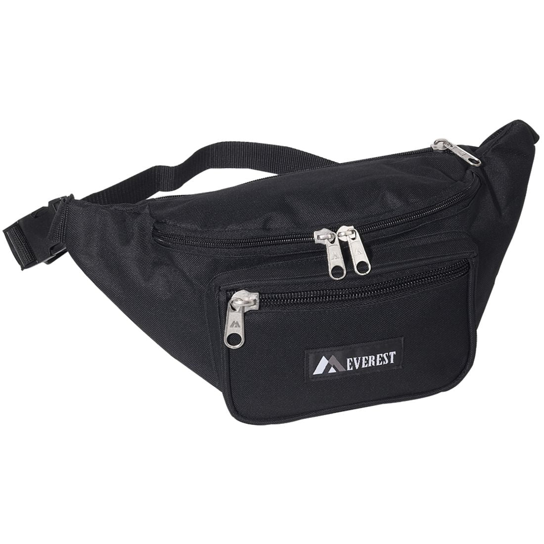 Everest Large Signature Waist Fanny Pack-Black-