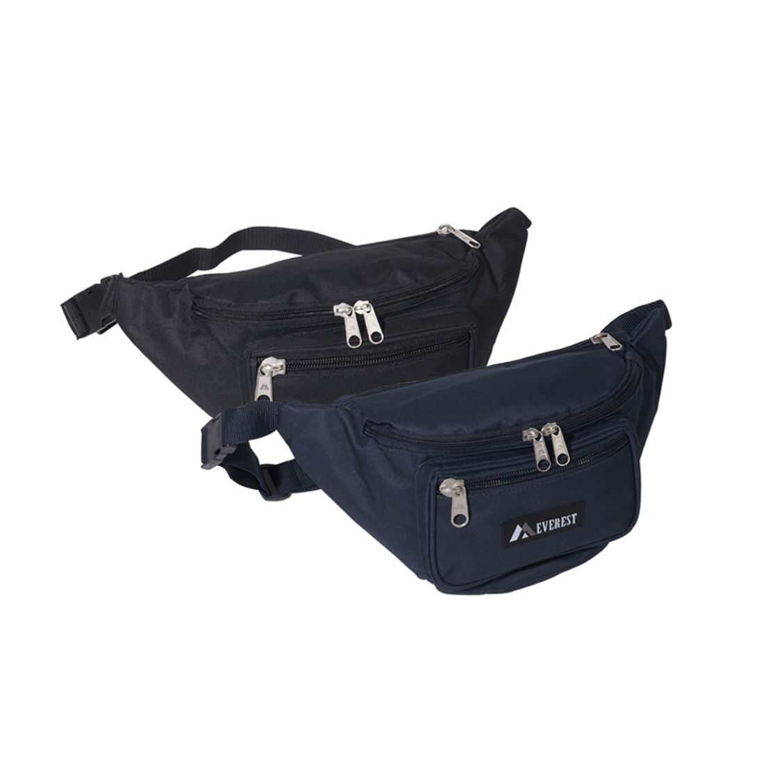 Everest Large Signature Waist Fanny Pack-Black-