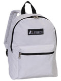 Everest Backpack Book Bag - Back to School Basic Style - Mid-Size-White-