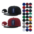 1 Decky Dozen Flat Bill Snapback Caps Hats Solid Two Tone Wholesale Lot!-Contact Us to Choose-
