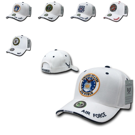 1 Dozen Air Force Marines Navy Army Coast Guard Sandwich Ball Hats Caps Wholesale Lots-