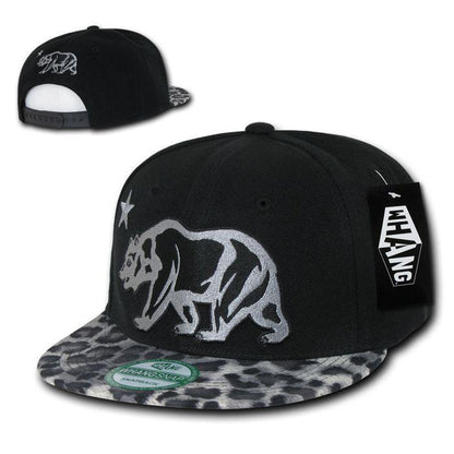1 Dozen Animal Leopard Snake Skin Cali Republic Bear Snapback Hats Wholesale Bulk-