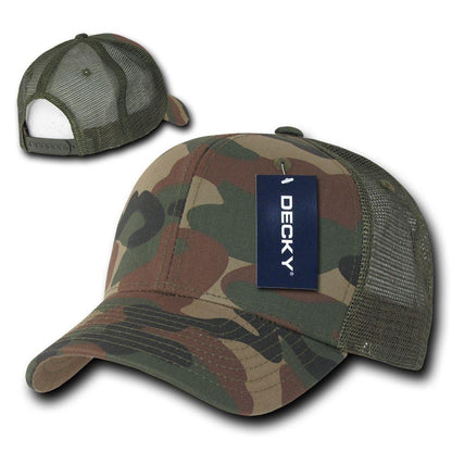 1 Dozen Army Camouflage Curve Bill Trucker Hats Caps Wholesale Lot Bulk-