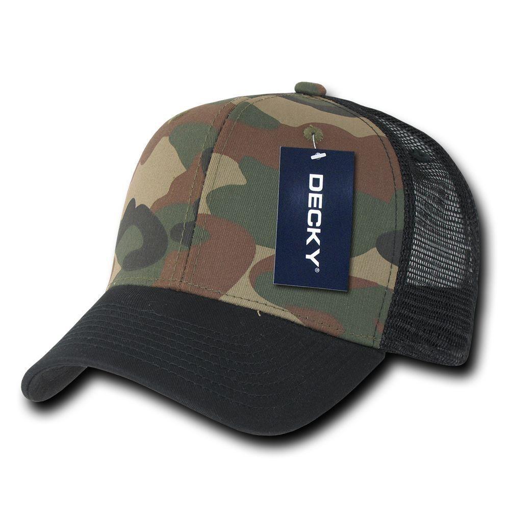1 Dozen Army Camouflage Curve Bill Trucker Hats Caps Wholesale Lot Bulk-