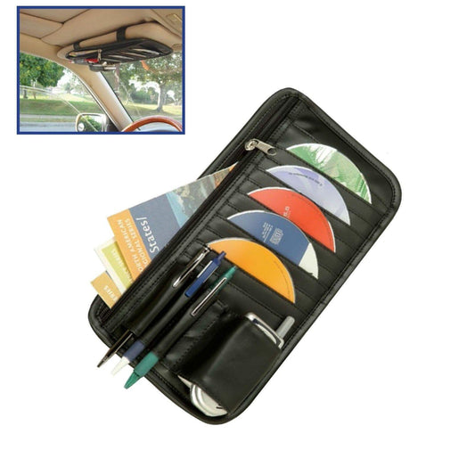 1 DOZEN Auto Suv Car Van Visor Organizer Cd Phone Holder Leatherette Wholesale Bulk-