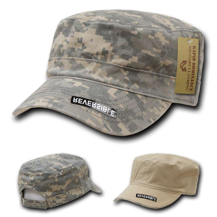 1 Dozen Bdu Patrol Cadet Military Reversible Flat Camo Caps Hats Wholesale Lots-