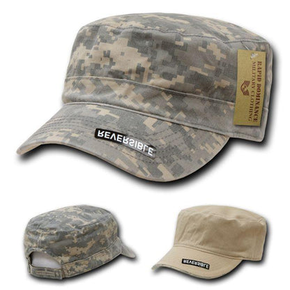 1 Dozen Bdu Patrol Cadet Military Reversible Flat Camo Caps Hats Wholesale Lots-