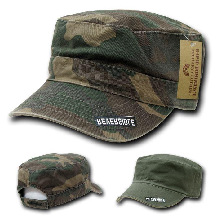 1 Dozen Bdu Patrol Cadet Military Reversible Flat Camo Caps Hats Wholesale Lots-