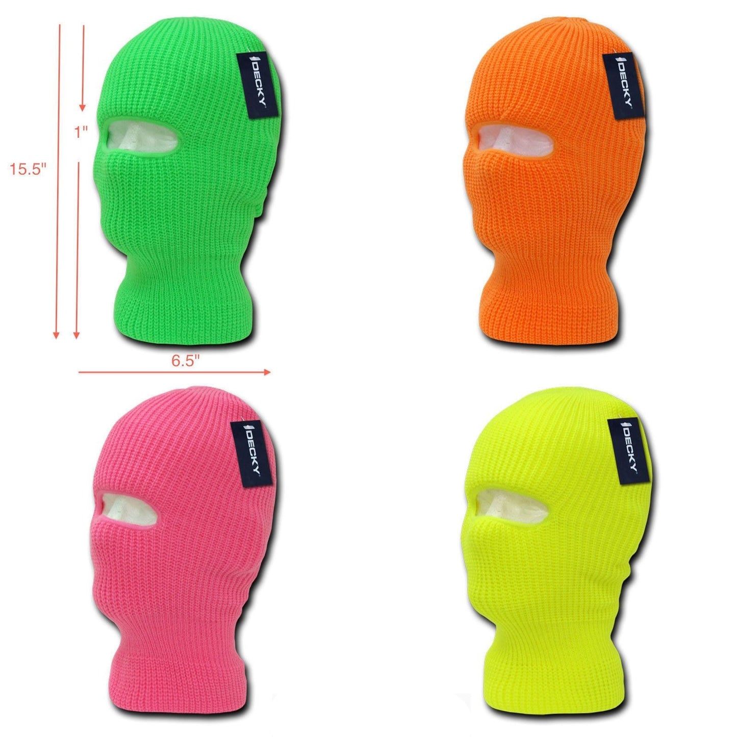 1 Dozen Beanies Neon Youth Ski Facemask Boys Girls Kids Wholesale Lot Bulk-