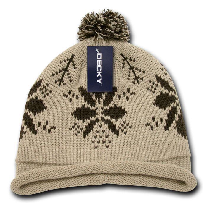1 Dozen Beanies Snowflake Solid Roll Up Warm Knitted Ski Poms Wholesale Bulk-