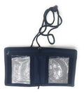 1 Dozen Bi-Fold Foldable Neck Wallet Conference Badge Id Holders Wholesale Bulk-Navy-