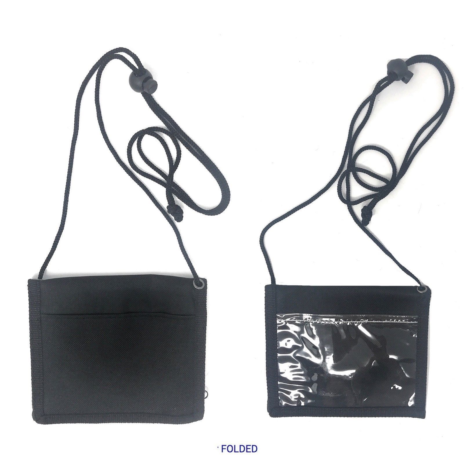 1 Dozen Bi-Fold Foldable Neck Wallet Conference Badge Id Holders Wholesale Bulk-Royal-