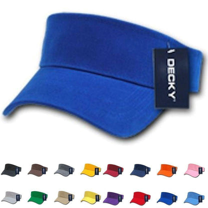 1 Dozen Blank Decky Golf Sports Sun Summer Visors Cotton Wholesale Lots!-
