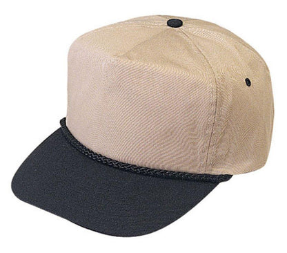 1 Dozen Blank Two Tone 5 Panel Baseball Cotton Twill Braid Hats Caps Wholesale Bulk-