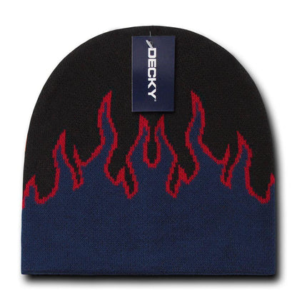 1 Dozen Boys Girls Kids Youth Decky Fire Flame Beanies Caps Hats Wholesale Lot-