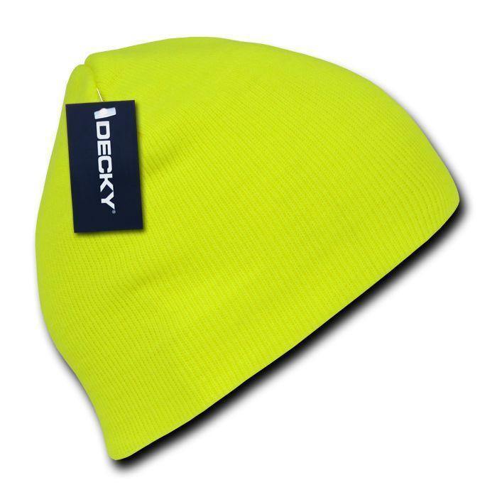 1 Dozen Bright Neon Short Beanies Caps Hats Knit Ski Skull Snowboard Wholesale Bulk-