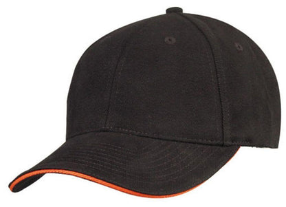 1 Dozen Brushed Cotton Sandwich 6 Panel Low Crown Baseball Hats Caps Wholesale Bulk-