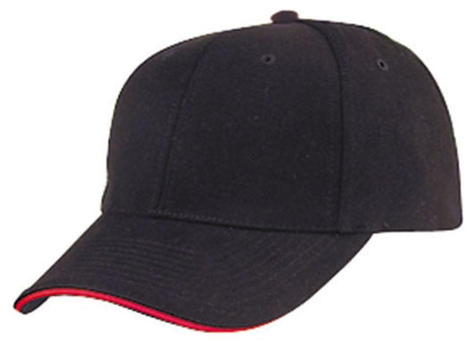 1 Dozen Brushed Cotton Sandwich 6 Panel Low Crown Baseball Hats Caps Wholesale Bulk-