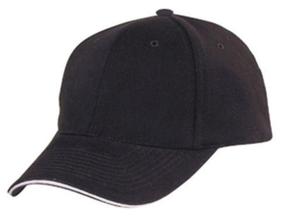 1 Dozen Brushed Cotton Sandwich 6 Panel Low Crown Baseball Hats Caps Wholesale Bulk-