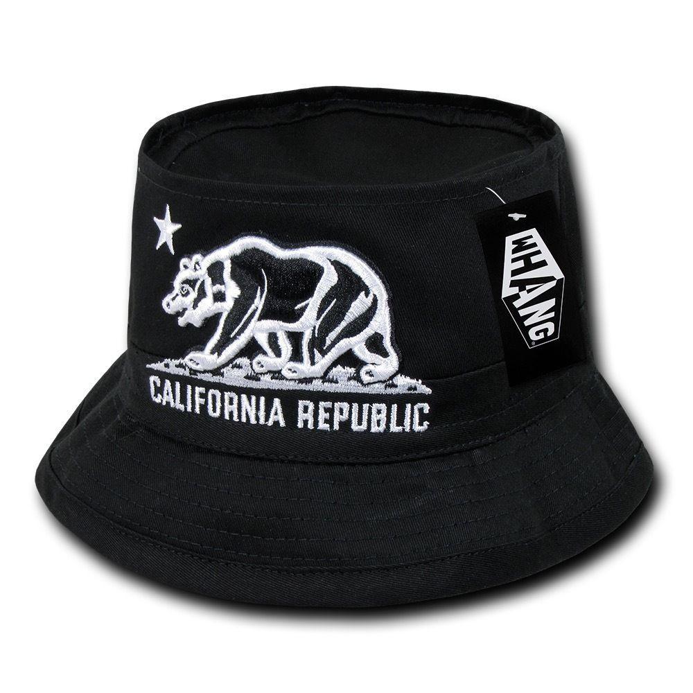 1 Dozen California Bear Bucket Hat Hats Caps Cap Unconstructed Wholesale Lots-