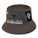 1 Dozen California Bear Bucket Hat Hats Caps Cap Unconstructed Wholesale Lots- 5 image