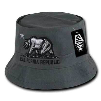 1 Dozen California Bear Bucket Hat Hats Caps Cap Unconstructed Wholesale Lots-
