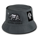 1 Dozen California Bear Bucket Hat Hats Caps Cap Unconstructed Wholesale Lots- 6 image