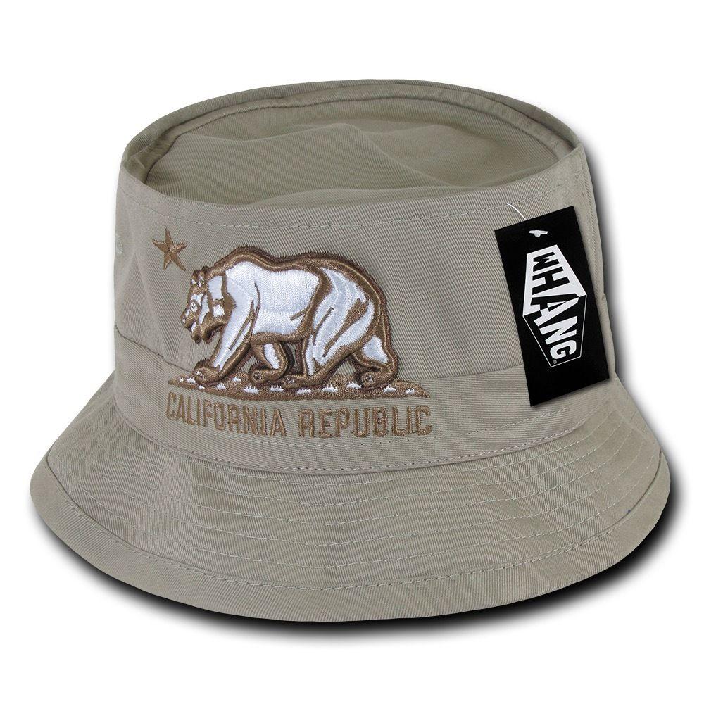 1 Dozen California Bear Bucket Hat Hats Caps Cap Unconstructed Wholesale Lots-