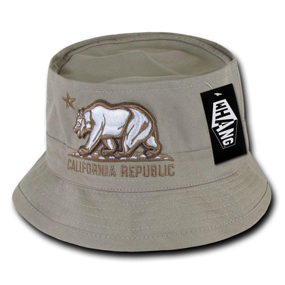 1 Dozen California Bear Bucket Hat Hats Caps Cap Unconstructed Wholesale Lots-