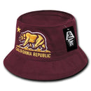 1 Dozen California Bear Bucket Hat Hats Caps Cap Unconstructed Wholesale Lots- 10 image