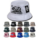 1 Dozen California Bear Bucket Hat Hats Caps Cap Unconstructed Wholesale Lots- 2 image