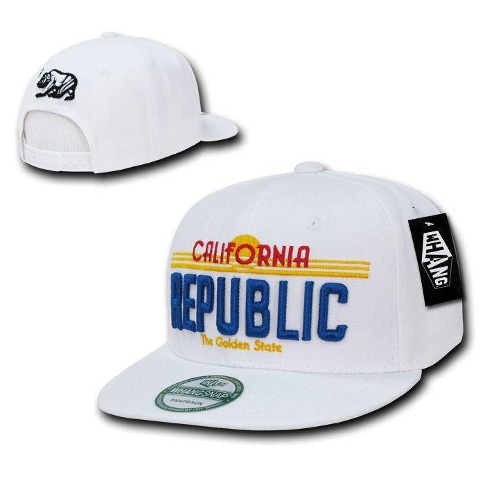 1 Dozen California Republic License Plate Flat Bill Snapback Hats Caps Wholesale Bulk-