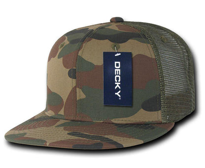 1 Dozen Camouflage Flat Bill Foam Mesh Trucker Hats Caps Snapback Wholesale Bulk-