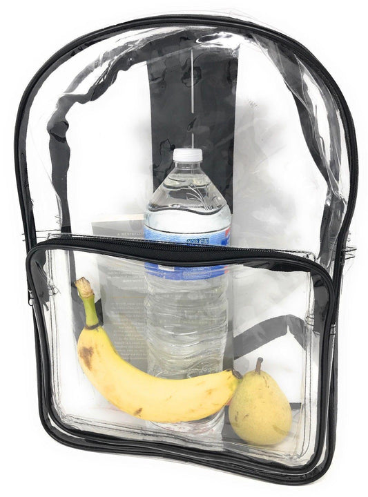 1 Dozen Clear Transparent School Bag Backpack Rucksack Travel Book Wholesale Lot Bulk-