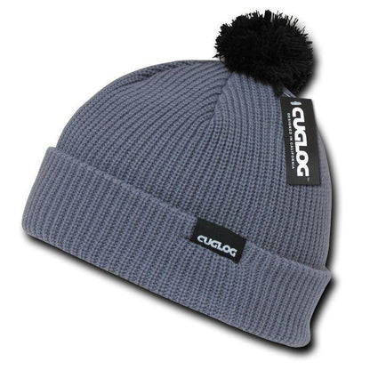 1 Dozen Cuglog Beanies Sailor Watch Knit Cuffed Pom Ski Warm Winter Whoelsale-