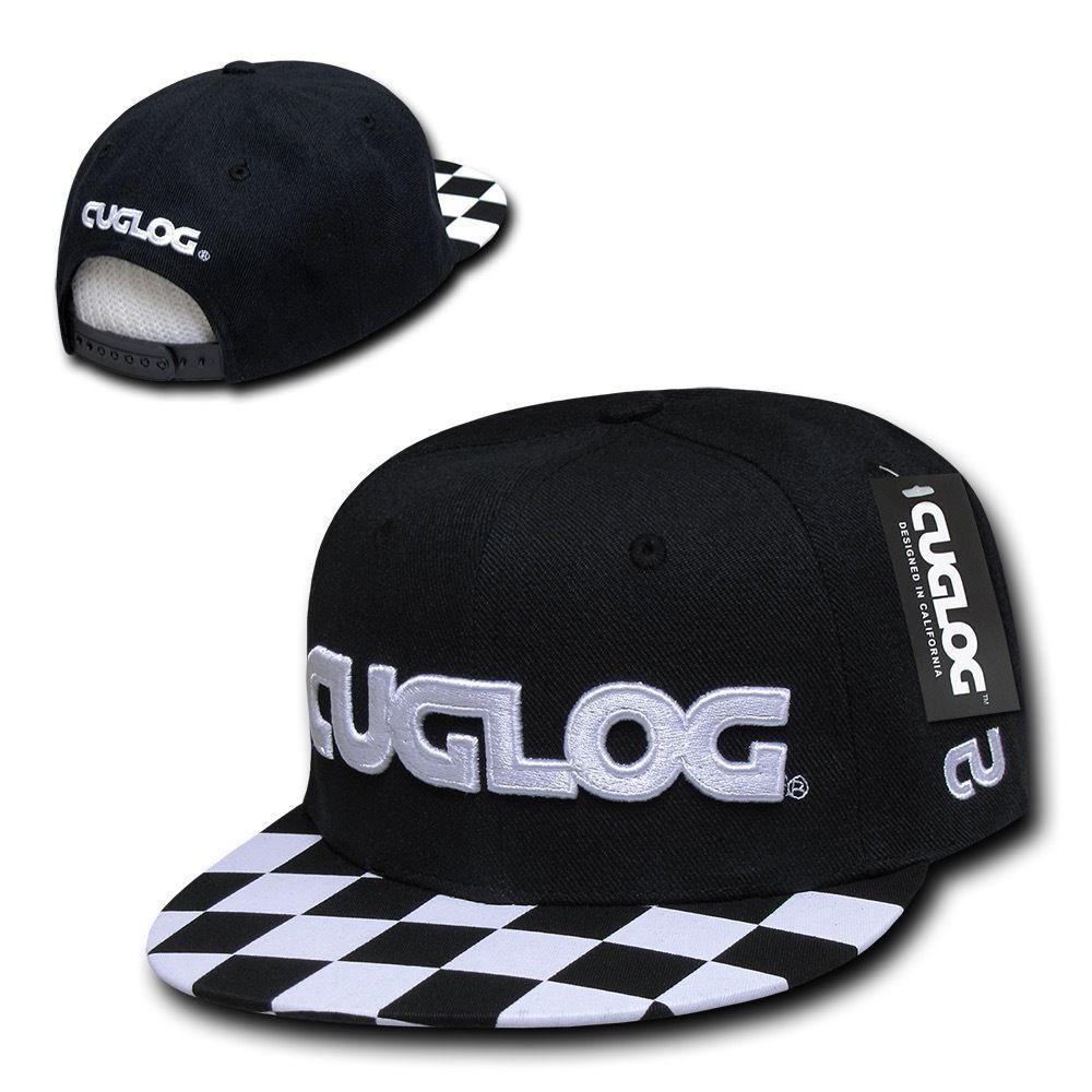 1 Dozen Cuglog Checker 6 Panel Retro Flat Bill Snapback Caps Hats Wholesale Bulk-