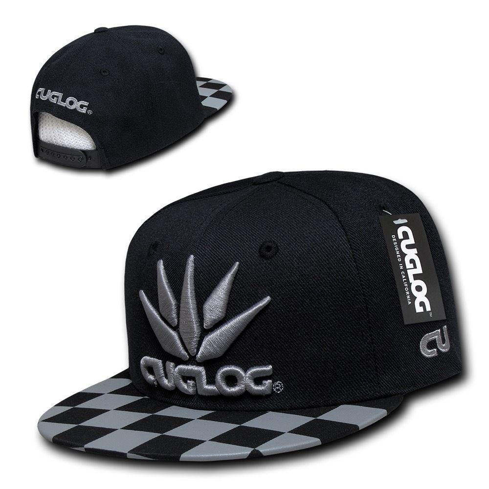 1 Dozen Cuglog Checker 6 Panel Retro Flat Bill Snapback Caps Hats Wholesale Bulk-