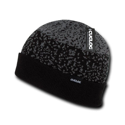 1 Dozen Cuglog Fuji Cuffed 3 Tone Digital Gradient Beanies Caps Hats Wholesale Lots!-CONTACT US TO MIX AND MATCH COLORS-