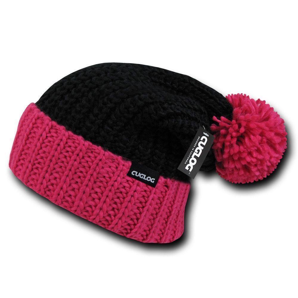 1 Dozen Cuglog Rainier Two Tone Cuffed Beanies Pom Style Wholesale Lots-CONTACT US TO MIX AND MATCH COLORS-