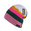 1 Dozen Cuglog Rushmore Colorful Colorful Stripped Beanies Wholesale Lots-PINK/KELLY-