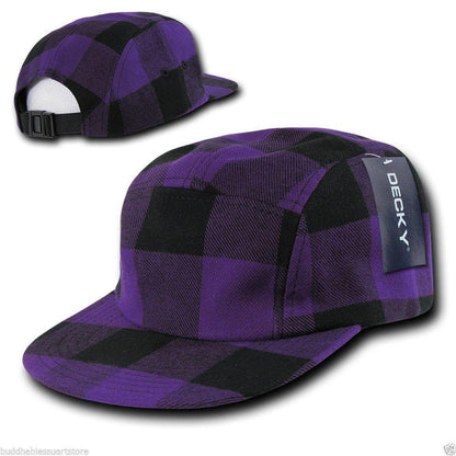 1 Dozen Decky 5 Panel Racer Racing Jockey Biker Caps Hats Camo Wholesale-985 - Solid Colors-