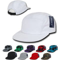 1 Dozen Decky 5 Panel Racer Racing Jockey Biker Caps Hats Camo Wholesale-985 - Solid Colors-