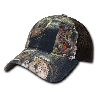 1 Dozen Decky 6 Panel Camouflage Hybricam Trucker Hats Caps Wholesale Lots-