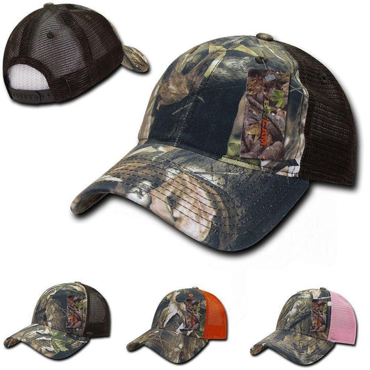 1 Dozen Decky 6 Panel Camouflage Hybricam Trucker Hats Caps Wholesale Lots-