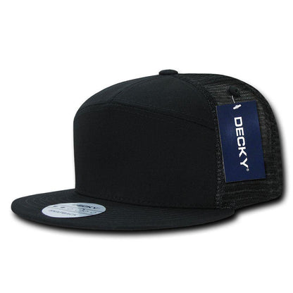 1 Dozen Decky 7 Panel Flat Bill Baseball Trucker Real Mesh Caps Wholesale Lots-