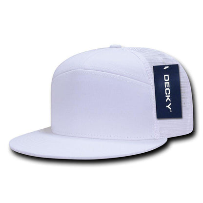 1 Dozen Decky 7 Panel Flat Bill Baseball Trucker Real Mesh Caps Wholesale Lots-