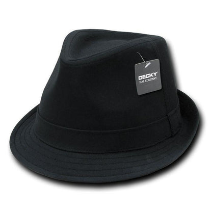 1 Dozen Decky Black White Red Poly Woven Fedora Hipster Miami Hats Wholesale-