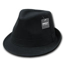 1 Dozen Decky Black White Red Poly Woven Fedora Hipster Miami Hats Wholesale- 4 image
