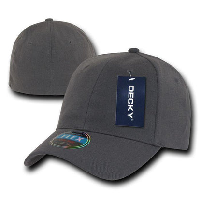 1 Dozen Decky Blank Fit All Flex Fitted Baseball Hats Caps 6 Panels Wholesale Lot-